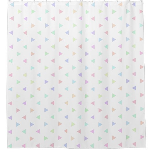 Pastel Triangles Pattern Multicolor Douchegordijn (Voorkant)