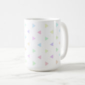 Pastel Triangles Pattern Multicolor  Koffiemok (Voorkant rechts)