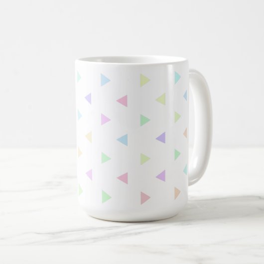 Pastel Triangles Pattern Multicolor  Koffiemok (Voorkant rechts)