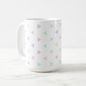 Pastel Triangles Pattern Multicolor  Koffiemok (Voorkant links)