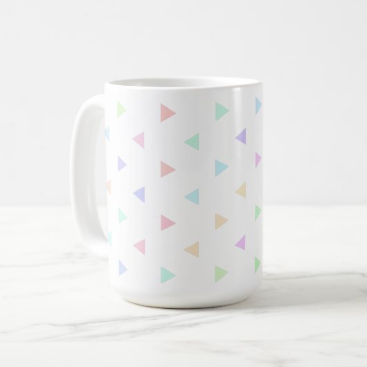 Pastel Triangles Pattern Multicolor  Koffiemok (Voorkant links)
