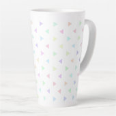 Pastel Triangles Pattern Multicolor Latte Mok (Rechterhoek)