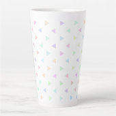 Pastel Triangles Pattern Multicolor Latte Mok (Voorkant)