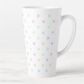 Pastel Triangles Pattern Multicolor Latte Mok (Rechts)