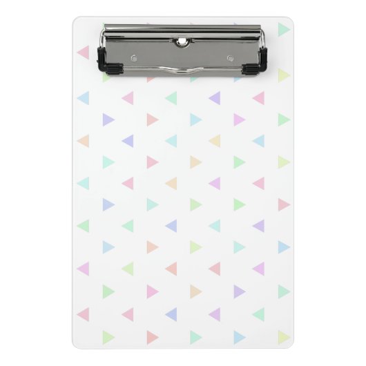 Pastel Triangles Pattern Multicolor Mini Klembord (Voorkant)