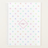 Pastel Triangles Pattern Multicolor Planner (Voorkant)