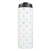 Pastel Triangles Pattern Multicolor Thermosbeker (Voorkant)