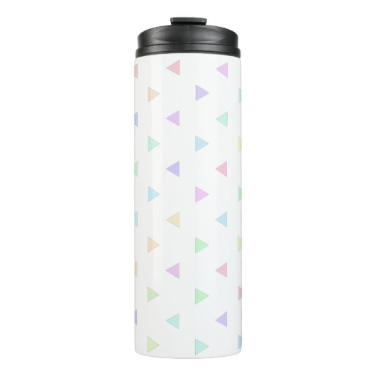 Pastel Triangles Pattern Multicolor Thermosbeker (Voorkant)