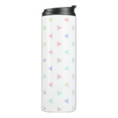 Pastel Triangles Pattern Multicolor Thermosbeker (Gedraaid links)