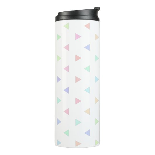 Pastel Triangles Pattern Multicolor Thermosbeker (Gedraaid links)