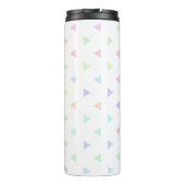 Pastel Triangles Pattern Multicolor Thermosbeker (Achterkant)