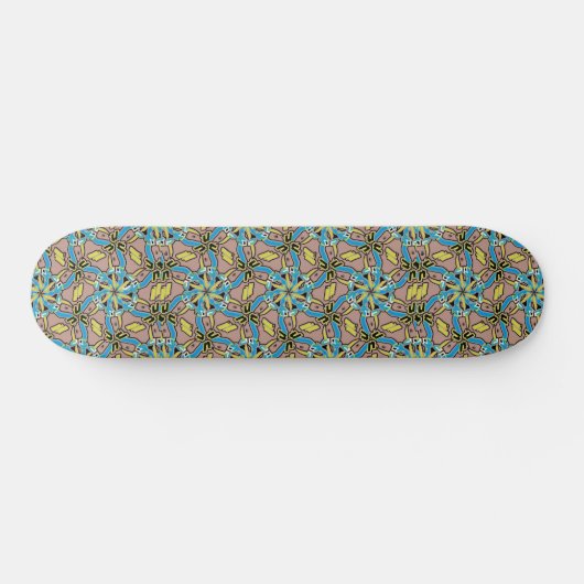 Pastel Tribal Hand getrokken patroon Persoonlijk Skateboard (Horizontaal)