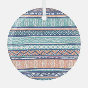 Pastel tribal Navajo: naadloos patroon. Glas Ornament