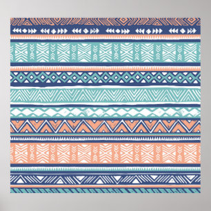 Pastel tribal Navajo: naadloos patroon. Poster