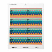 Pastel tribal ontwerp etiket (Full Sheet)