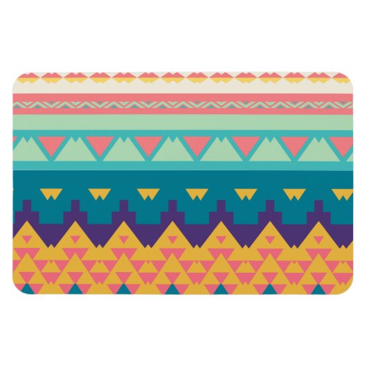 Pastel tribal ontwerp magneet (Horizontaal)