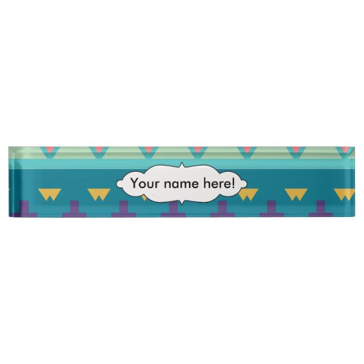Pastel tribal ontwerp naambordje (Voorkant)