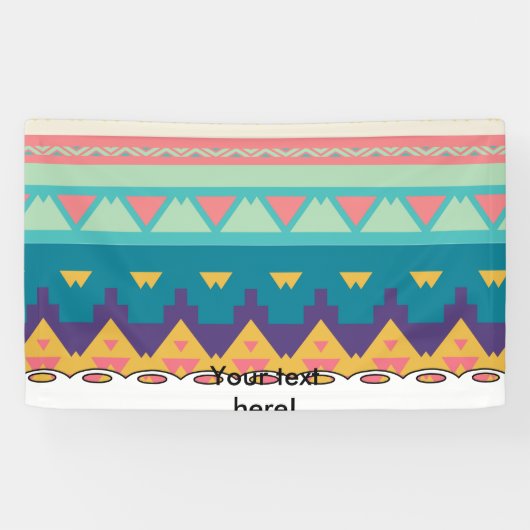 Pastel tribal ontwerp spandoek (Horizontaal)