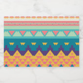 Pastel tribal ontwerp voedselcontainer etiket (Enkel label)