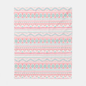 Pastel Tribal Pattern Fleece Blanket, medium Deken (Voorkant)