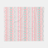 Pastel Tribal Pattern Fleece Blanket, medium Deken (Voorkant (Horizontaal))