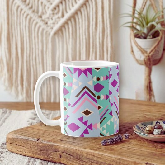 Pastel Tribale Geometrie Koffiemok