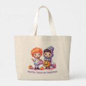 Pastel Trick of Treaters Grote Tote Bag (Achterkant)