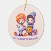 Pastel Trick of Treaters Keramisch Ornament (Links)