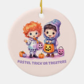 Pastel Trick of Treaters Keramisch Ornament (Achterkant)