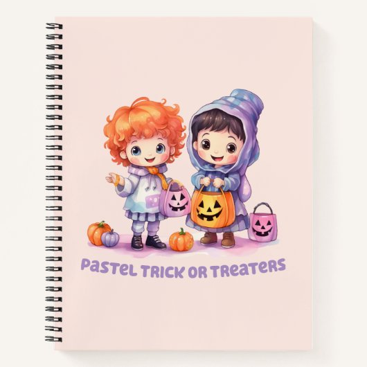 Pastel Trick of Treaters Notitieboek (Voorkant)
