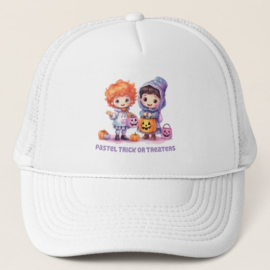 Pastel Trick of Treaters Trucker Pet (Voorkant)