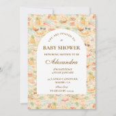 Pastel Tropical Animals Baby Shower Kaart (Voorkant)