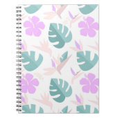 Pastel Tropical Floral Pattern Notitieboek (Voorkant)
