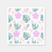 Pastel Tropical Floral Pattern Servet (Voorkant)
