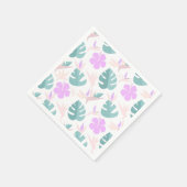 Pastel Tropical Floral Pattern Servet (Hoek)