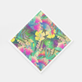 Pastel Tropical Flowers Servet (Hoek)