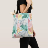 Pastel Tropical Leaves - Overlapping Tote Bag (Dichtbij)
