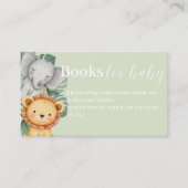 Pastel Tropical Safari Animals Boeken voor Baby Visitekaartje (Voorkant)