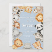 Pastel Tropical Wild Oerwoud Safari Dieren Kaart (Voorkant)