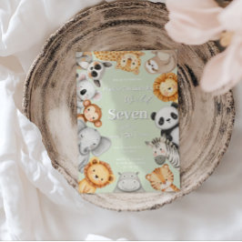 Pastel Tropical Wild Oerwoud Safari Dieren Kaart