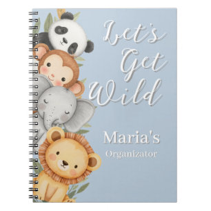Pastel Tropical Wild Oerwoud Safari Dieren Notitieboek