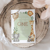 Pastel Tropical Wild One Oerwoud Safari Animals Kaart