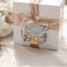 Pastel Tropical Wild One Oerwoud Safari Dieren Bedankjes Labels