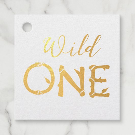 Pastel Tropical Wild One Oerwoud Safari Dieren Bedankjes Labels (Voorkant)