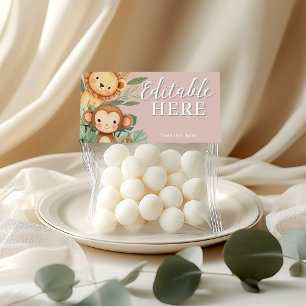 Pastel Tropical Wild One Oerwoud Safari Dieren Bedankkaart