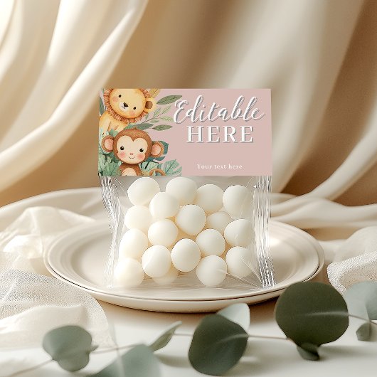 Pastel Tropical Wild One Oerwoud Safari Dieren Bedankkaart