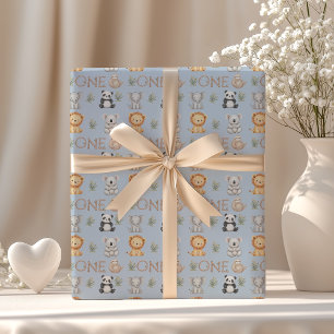 Pastel Tropical Wild One Oerwoud Safari Dieren Cadeaupapier