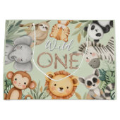 Pastel Tropical Wild One Oerwoud Safari Dieren Groot Cadeauzakje (Voorkant)