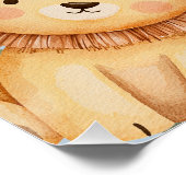 Pastel Tropical Wild One Oerwoud Safari Dieren Perfect Poster (Hoek)