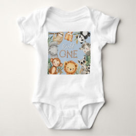 Pastel Tropical Wild One Oerwoud Safari Dieren Romper